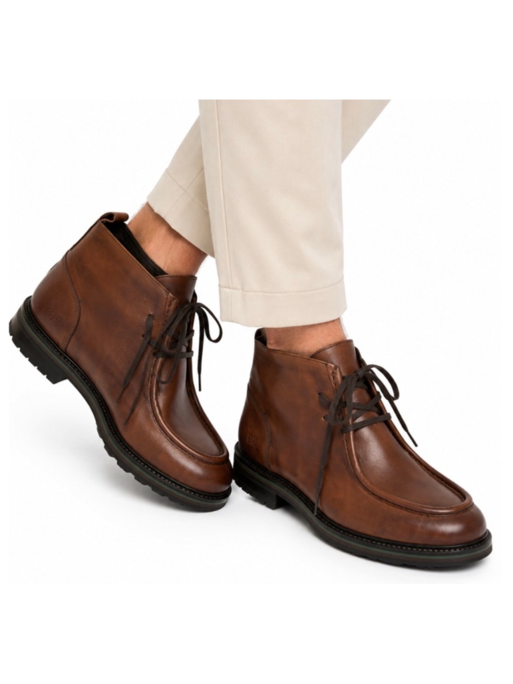Men's George Hogg Chukka Boots Brown Green Size 9/42